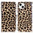 Leather Case Stands Fashionable Pattern Flip Cover L09 Holder for Apple iPhone 13 Brown