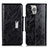 Leather Case Stands Flip Cover A01 Holder for Apple iPhone 14 Pro Max Black