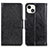 Leather Case Stands Flip Cover A02 Holder for Apple iPhone 13 Black