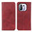 Leather Case Stands Flip Cover A02D Holder for Xiaomi Mi 11 Pro 5G Red