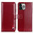 Leather Case Stands Flip Cover A04 Holder for Apple iPhone 14 Pro Max Red