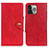 Leather Case Stands Flip Cover A05 Holder for Apple iPhone 14 Pro Max Red