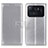 Leather Case Stands Flip Cover A08D Holder for Xiaomi Mi 11 Ultra 5G Silver