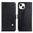 Leather Case Stands Flip Cover A09 Holder for Apple iPhone 14 Plus Black