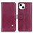 Leather Case Stands Flip Cover A09 Holder for Apple iPhone 15 Plus Purple