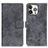 Leather Case Stands Flip Cover A10 Holder for Apple iPhone 14 Pro Gray