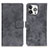 Leather Case Stands Flip Cover A10 Holder for Apple iPhone 14 Pro Max Gray