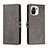 Leather Case Stands Flip Cover C03 Holder for Xiaomi Mi 11 5G Gray