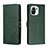 Leather Case Stands Flip Cover C03 Holder for Xiaomi Mi 11 Lite 4G Green