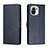 Leather Case Stands Flip Cover C03 Holder for Xiaomi Mi 11 Lite 5G NE Blue