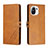 Leather Case Stands Flip Cover C03 Holder for Xiaomi Mi 11 Lite 5G NE Khaki