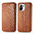 Leather Case Stands Flip Cover C04 Holder for Xiaomi Mi 11 5G Brown