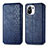 Leather Case Stands Flip Cover C04 Holder for Xiaomi Mi 11 Lite 5G Blue