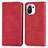 Leather Case Stands Flip Cover C05 Holder for Xiaomi Mi 11 Lite 4G Red