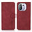 Leather Case Stands Flip Cover D01Y Holder for Xiaomi Mi 11 Pro 5G Red