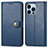 Leather Case Stands Flip Cover F01 Holder for Apple iPhone 14 Pro Blue