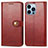 Leather Case Stands Flip Cover F01 Holder for Apple iPhone 14 Pro Max Red