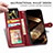 Leather Case Stands Flip Cover F01 Holder for Apple iPhone 15