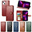 Leather Case Stands Flip Cover F02 Holder for Apple iPhone 13 Mini