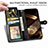 Leather Case Stands Flip Cover F02 Holder for Apple iPhone 15