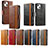 Leather Case Stands Flip Cover F04 Holder for Apple iPhone 15