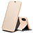 Leather Case Stands Flip Cover for Apple iPhone Xs Gold