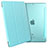 Leather Case Stands Flip Cover for Apple New iPad 9.7 (2017) Sky Blue