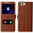 Leather Case Stands Flip Cover for Huawei Honor V10 Brown