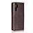 Leather Case Stands Flip Cover for Huawei P30 Pro New Edition Brown