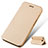 Leather Case Stands Flip Cover for Huawei P8 Lite Smart Gold