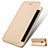 Leather Case Stands Flip Cover for Huawei Y6 Pro (2017) Gold