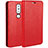 Leather Case Stands Flip Cover for Nokia 6.1 Plus Red