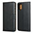 Leather Case Stands Flip Cover for Samsung Galaxy A31 Black