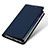 Leather Case Stands Flip Cover for Samsung Galaxy A6 Plus (2018) Blue