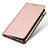 Leather Case Stands Flip Cover for Samsung Galaxy A8 (2018) Duos A530F Rose Gold