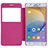 Leather Case Stands Flip Cover for Samsung Galaxy J5 Prime G570F Hot Pink