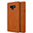 Leather Case Stands Flip Cover for Samsung Galaxy Note 9 Brown