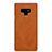 Leather Case Stands Flip Cover for Samsung Galaxy Note 9 Brown