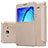 Leather Case Stands Flip Cover for Samsung Galaxy On5 G550FY Gold