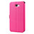 Leather Case Stands Flip Cover for Samsung Galaxy On7 (2016) G6100 Hot Pink