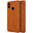 Leather Case Stands Flip Cover for Xiaomi Mi 8 Brown