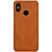 Leather Case Stands Flip Cover for Xiaomi Mi 8 Brown