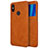 Leather Case Stands Flip Cover for Xiaomi Mi A2 Brown