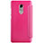 Leather Case Stands Flip Cover for Xiaomi Redmi Note 4 Standard Edition Hot Pink
