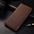 Leather Case Stands Flip Cover H04 Holder for Apple iPhone 13 Mini Brown