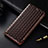 Leather Case Stands Flip Cover H05 Holder for Apple iPhone 13 Pro Max Brown