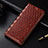 Leather Case Stands Flip Cover H05 Holder for Apple iPhone 14 Pro Max Light Brown