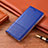 Leather Case Stands Flip Cover H08 Holder for Apple iPhone 14 Pro Blue