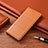 Leather Case Stands Flip Cover H09 Holder for Apple iPhone 14 Pro Max Orange