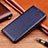 Leather Case Stands Flip Cover H11 Holder for Apple iPhone 14 Pro Max Blue